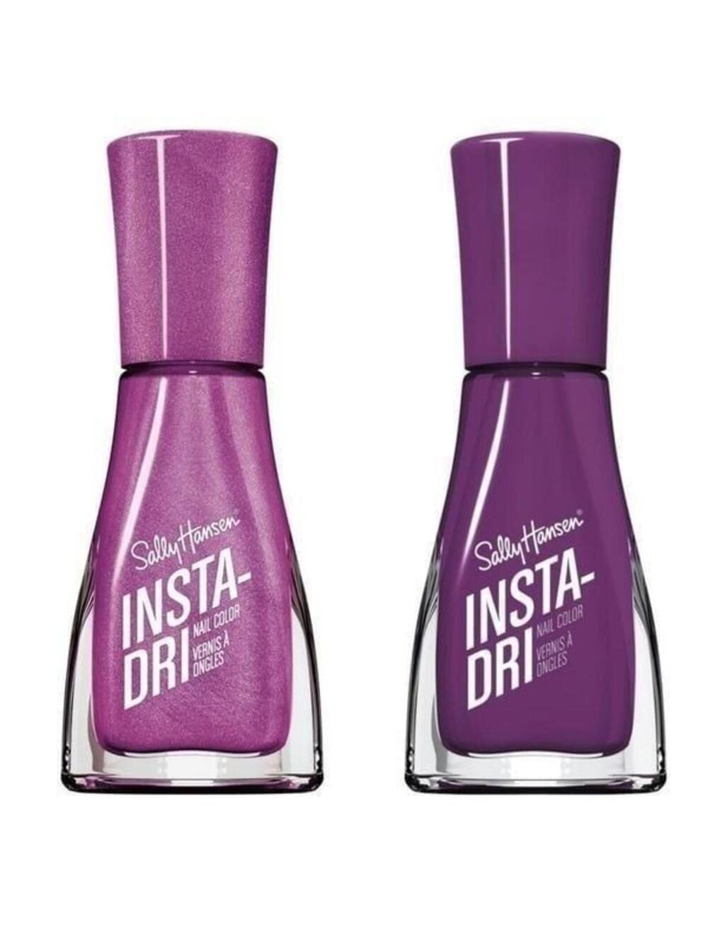 Set of 2 gorgeous Sally Hansen Insta-Dri Nail Colors - Va Va Violet & Fig Flash